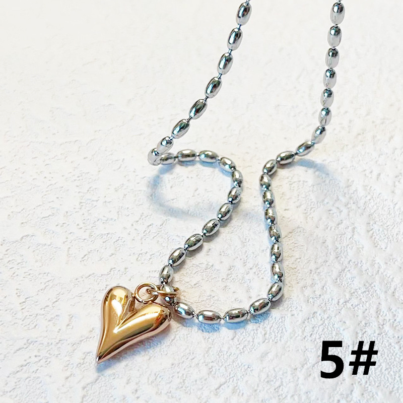 ゴールドハート型ネックレス 錆びにくい首飾り