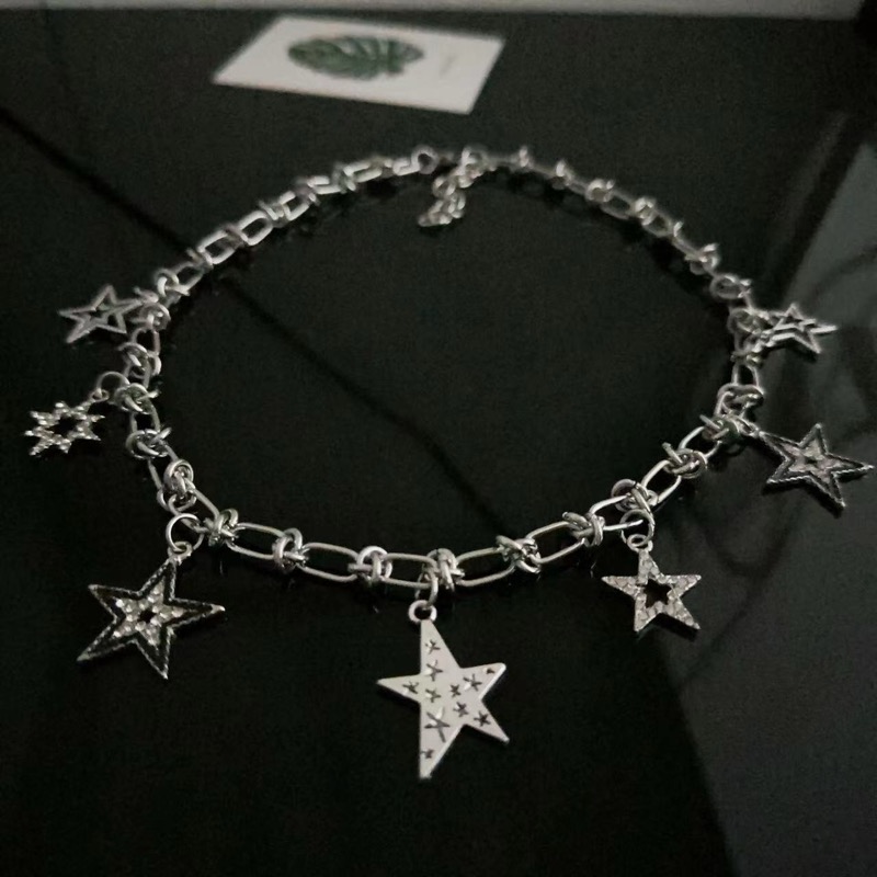 シルバー星型ペンダントネックレス