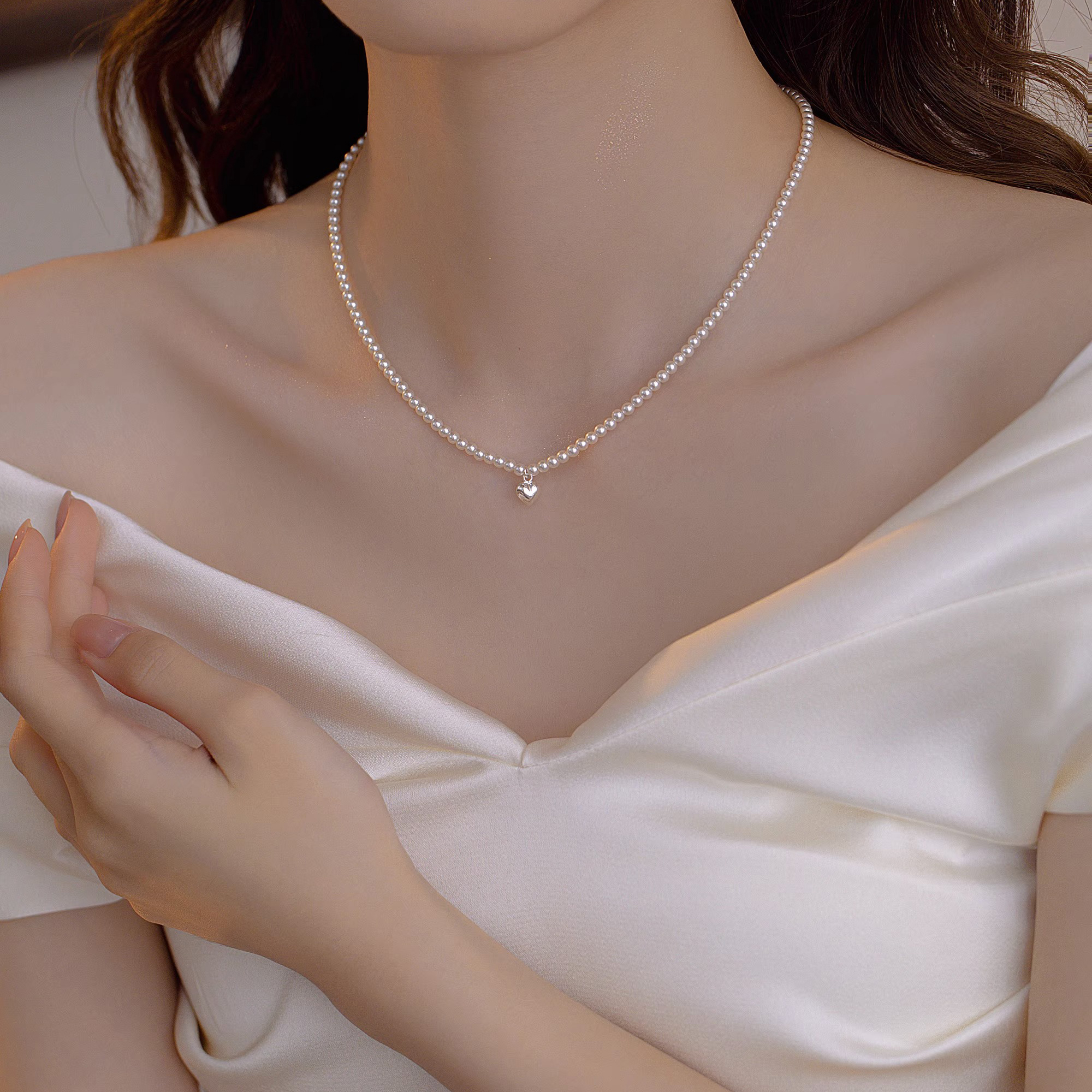 小粒パール 愛のしずく ネックレス