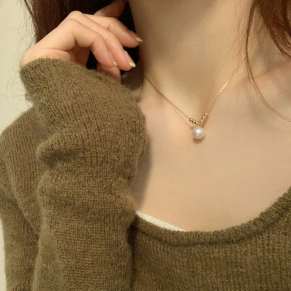 ゴールド×パール ネックレス