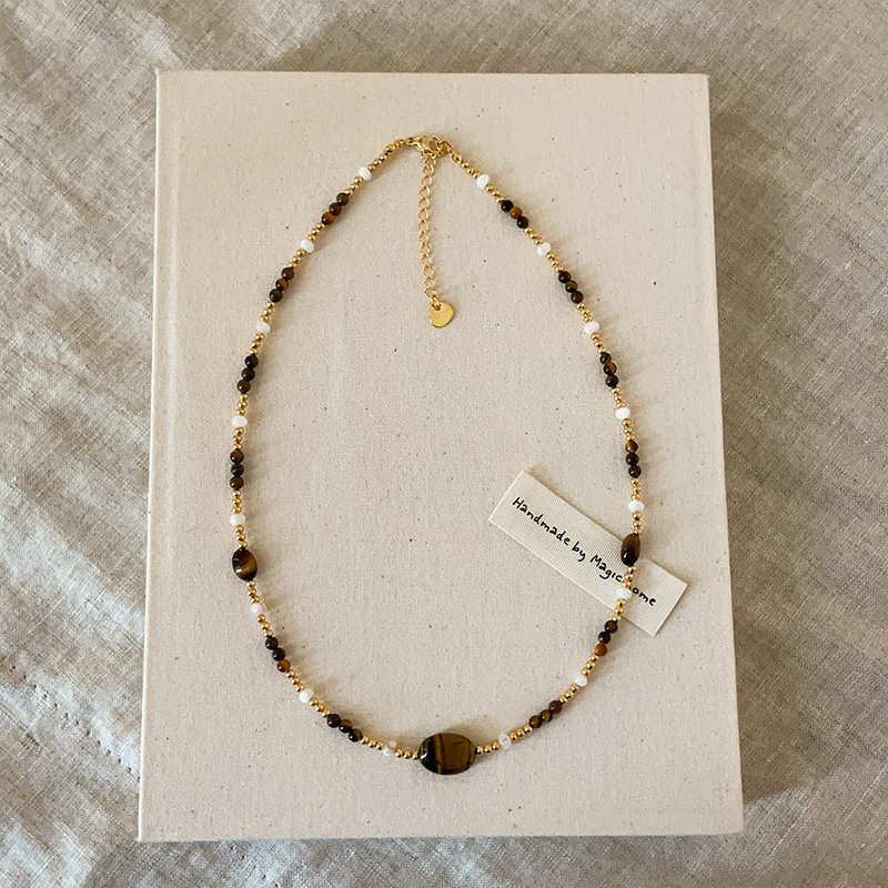 パール天然石ネックレス 高級感レディース 錆びにくい