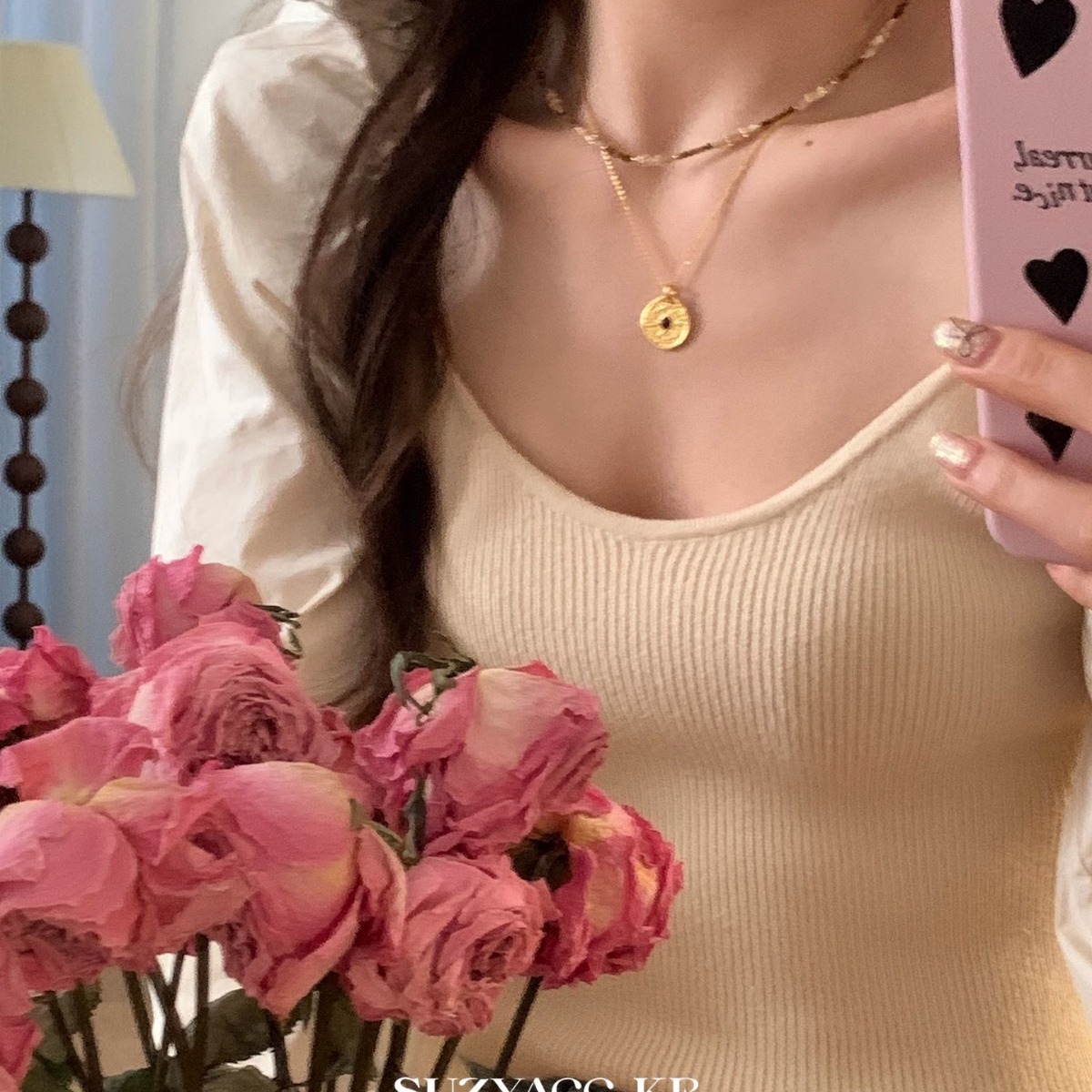 ゴールド重ね付けネックレス シンプル上品