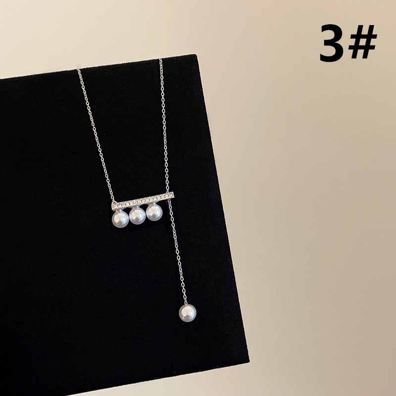 パール&バー レディース上品デザインネックレス