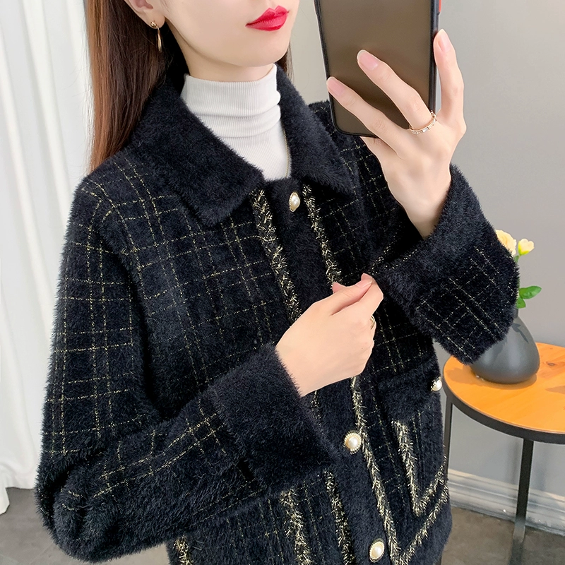 30代ファッション  ふわふわツイードジャケット