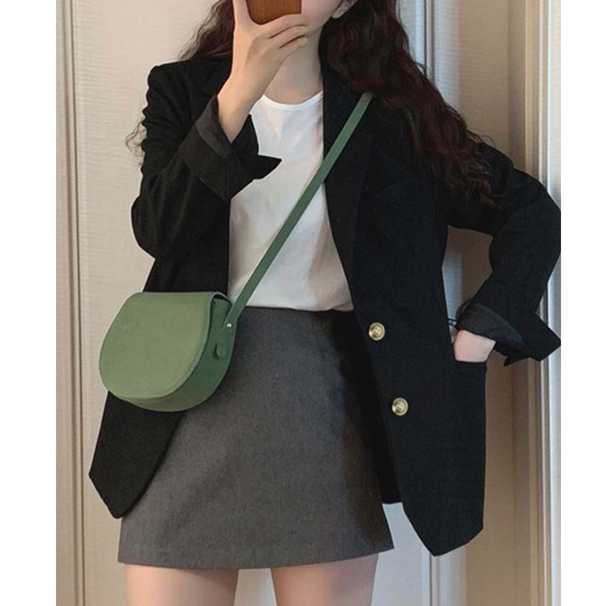 30代ファッション ジャケットスカート セットアップ 通勤スタイル
