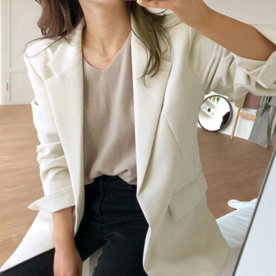 30代ファッション 大人の上品テーラードジャケット ベルト付き体型カバー