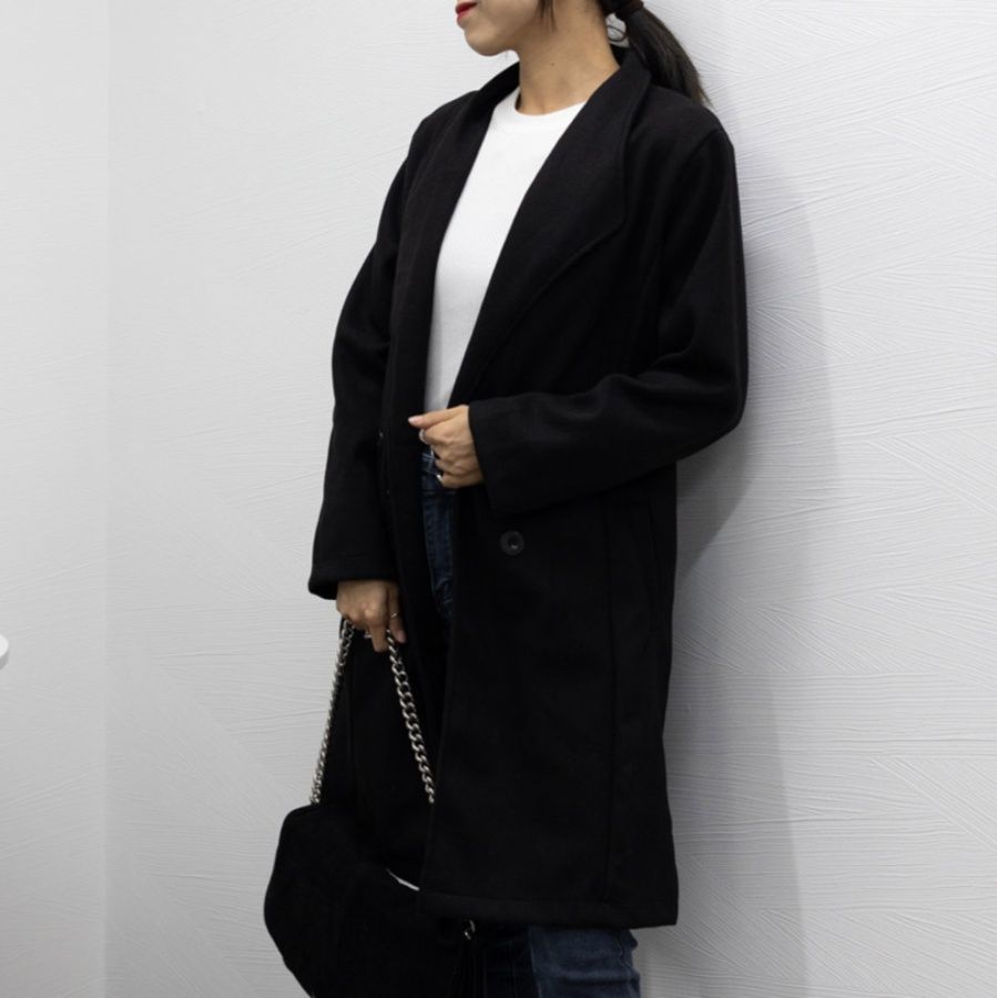 30代ファッション 大人のロング丈チェスターコート