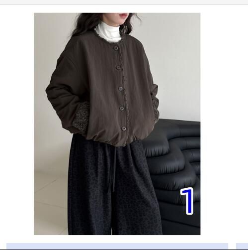 30代ファッション 韓国風裏起毛ジャケット レディース冬アウター