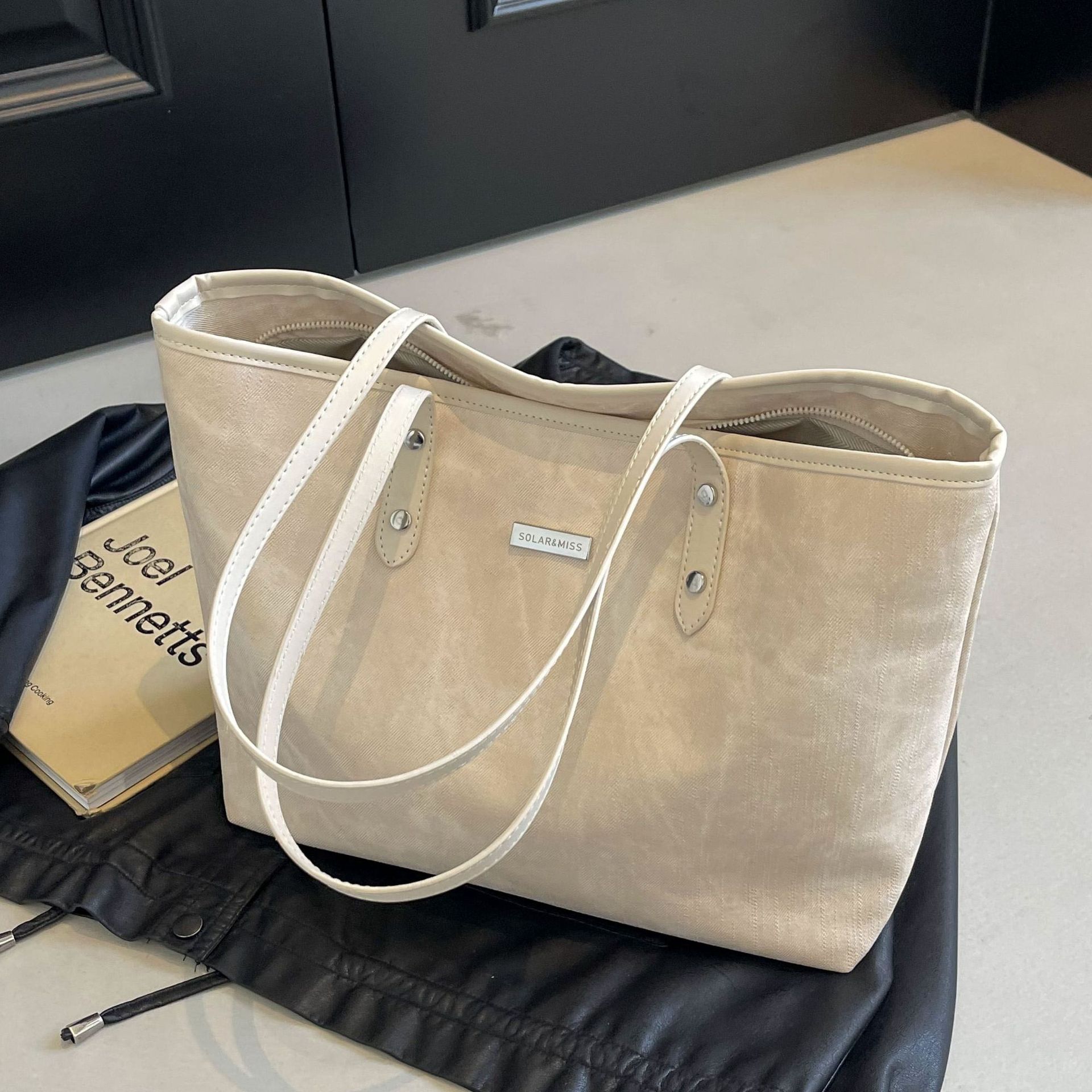 30代ファッション シンプル帆布トートバッグ