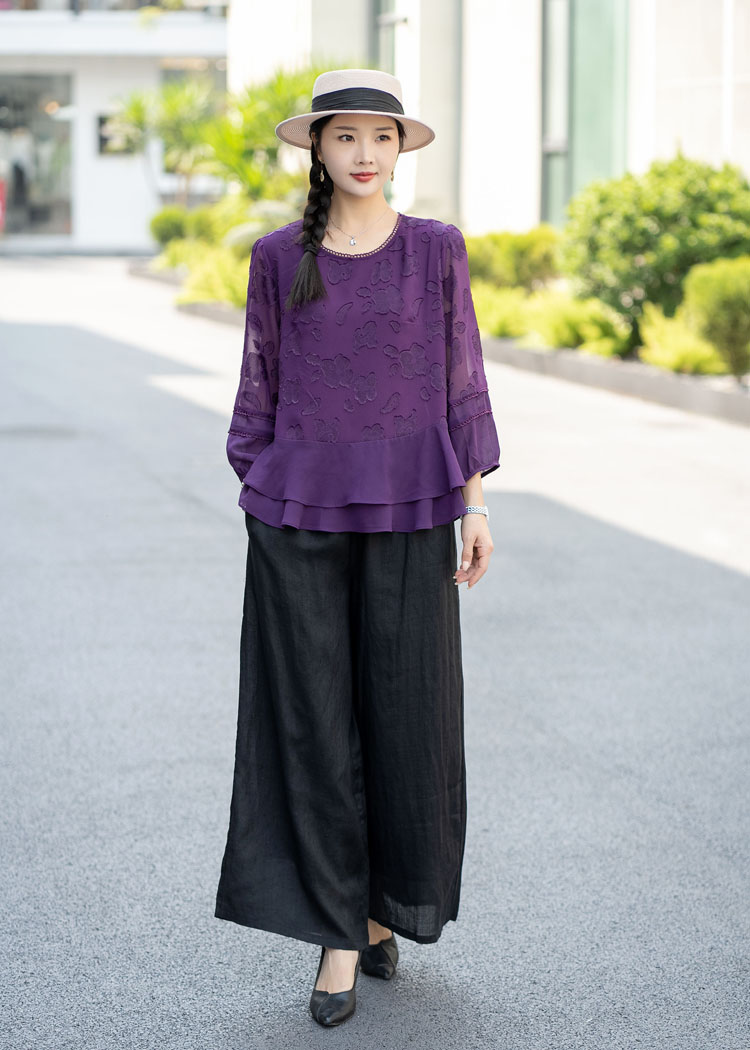 30代ファッション シルエット美人ワイドパンツ