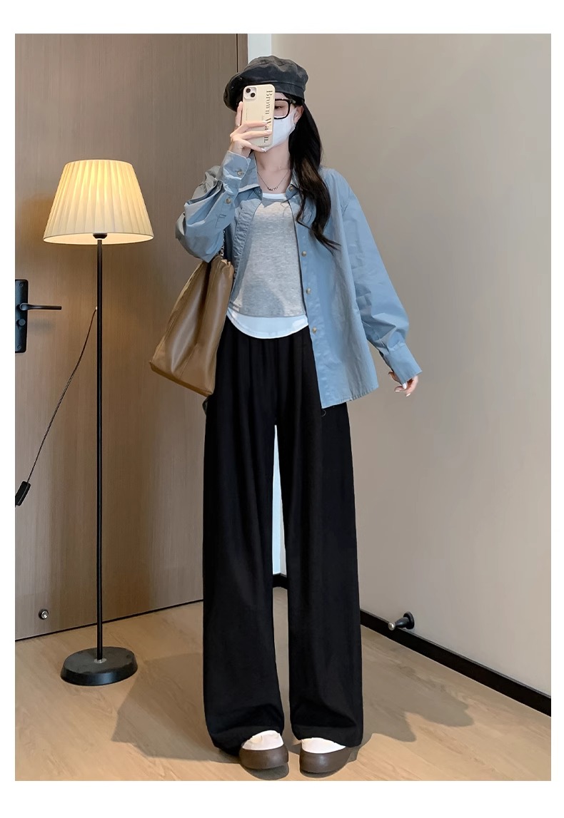 30代ファッション ゆったりリラックスワイドパンツ