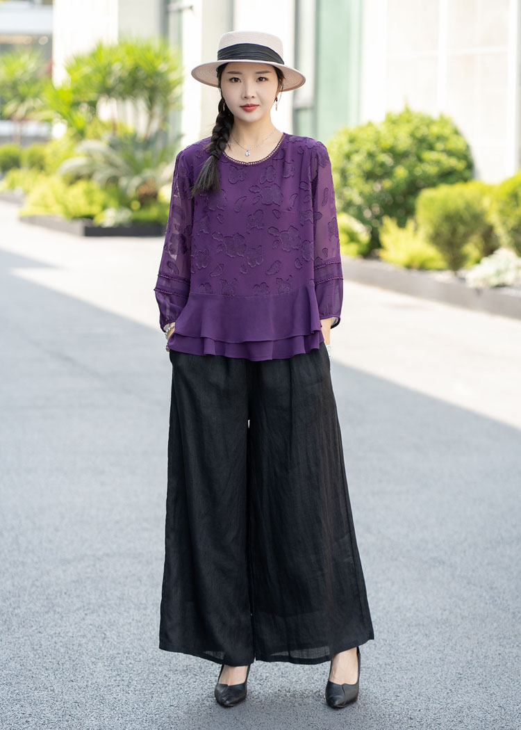 30代ファッション シルエット美人ワイドパンツ