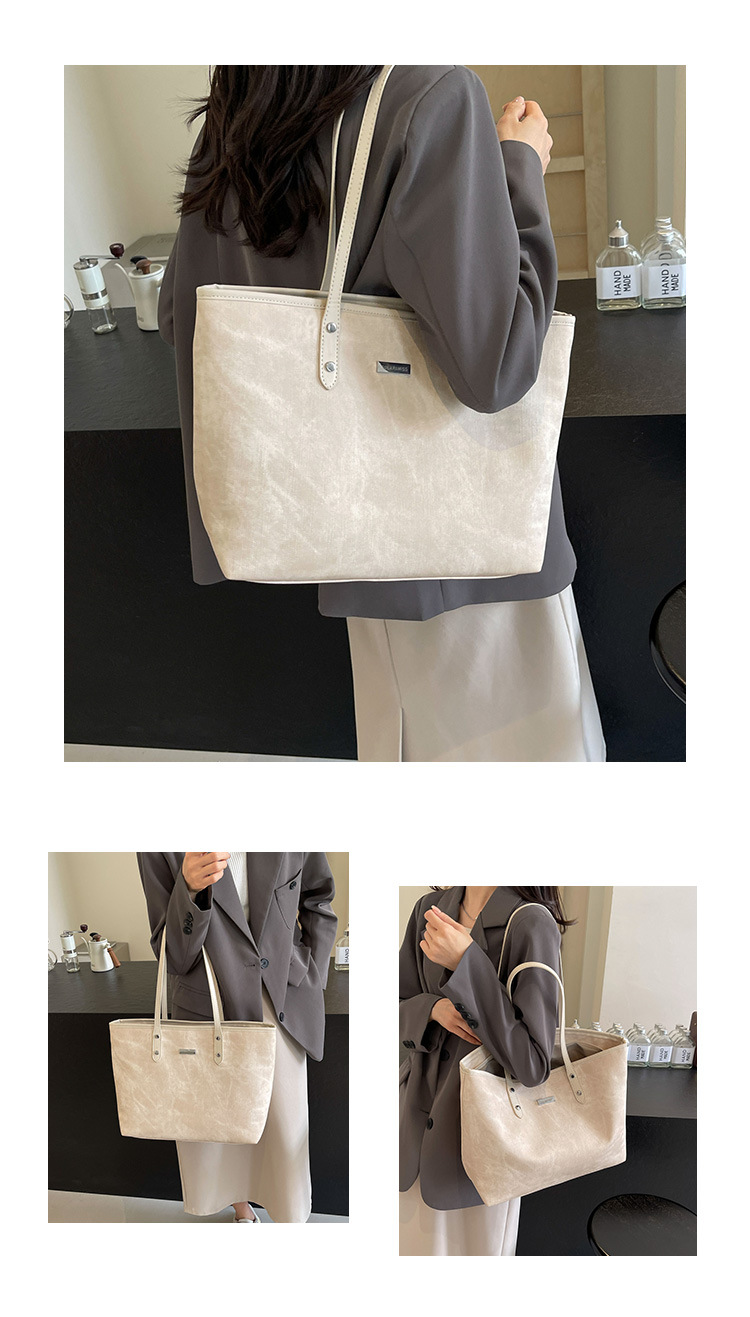 30代ファッション シンプル帆布トートバッグ