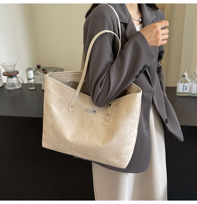 30代ファッション シンプル帆布トートバッグ