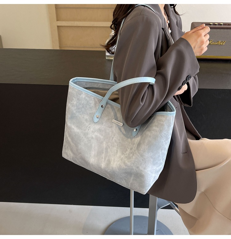 30代ファッション シンプル帆布トートバッグ