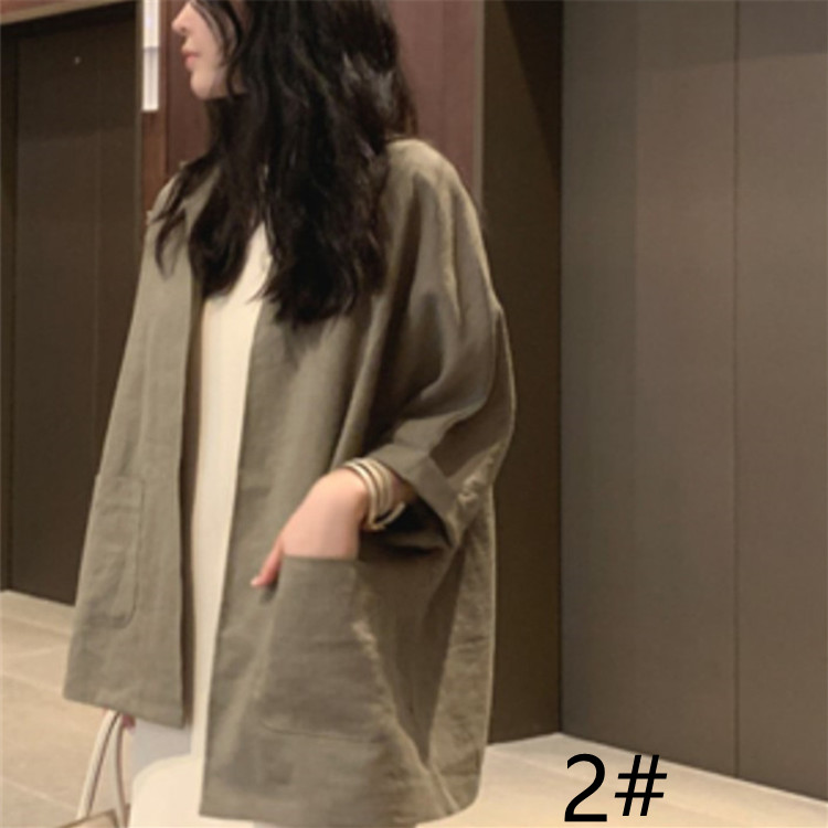 30代ファッション 春夏無地ジャケット体型カバー紫外線対策