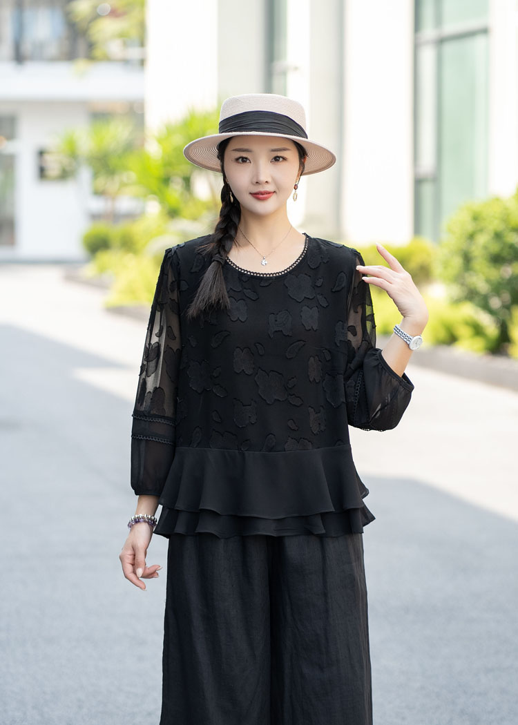 30代ファッション シルエット美人ワイドパンツ