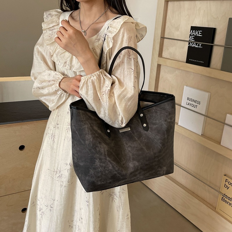 30代ファッション シンプル帆布トートバッグ