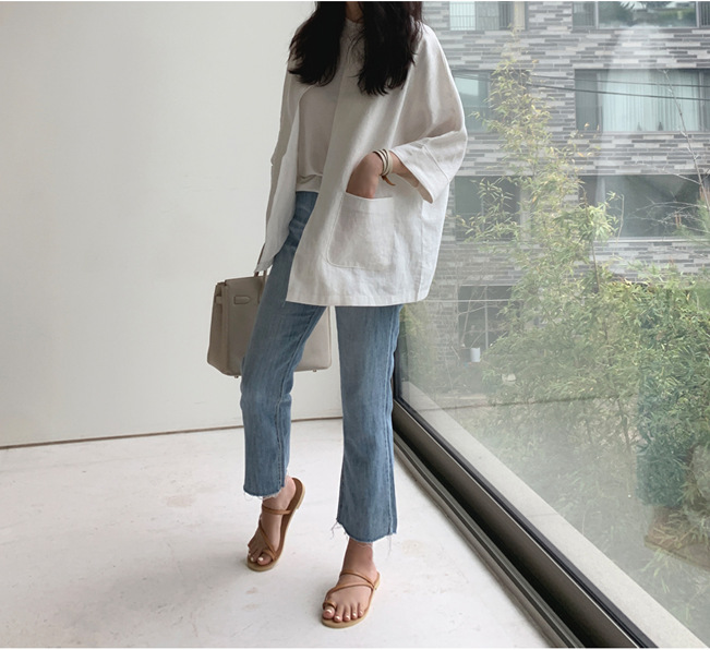 30代ファッション 春夏無地ジャケット体型カバー紫外線対策