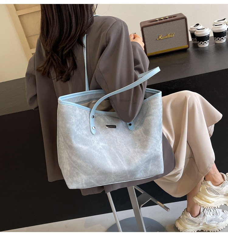 30代ファッション シンプル帆布トートバッグ