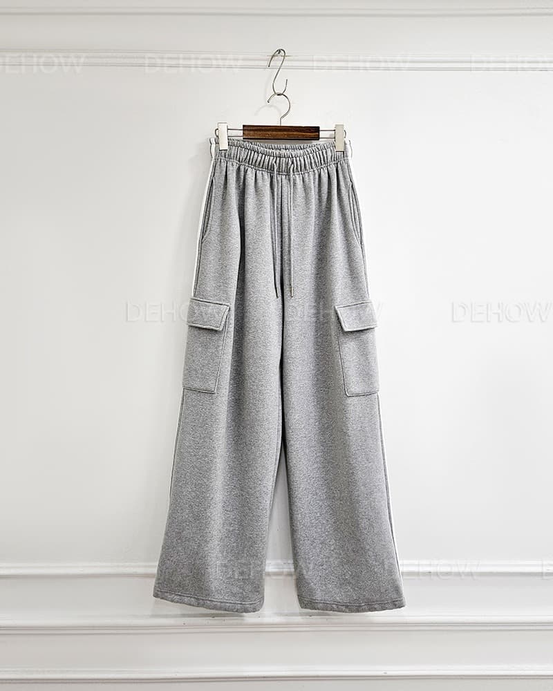 30代ファッション 秋冬新作 裏起毛ワイドパンツ カジュアル