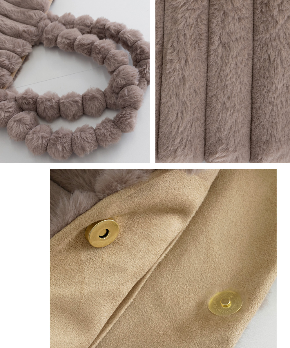 30代ファッション ふわふわ縦ライン ファートートバッグ 大容量