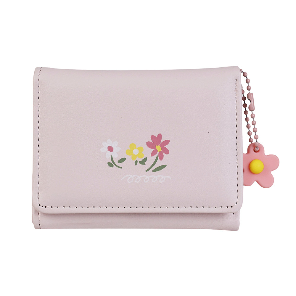 三つ折り 財布 花咲くミニマル三つ折り財布