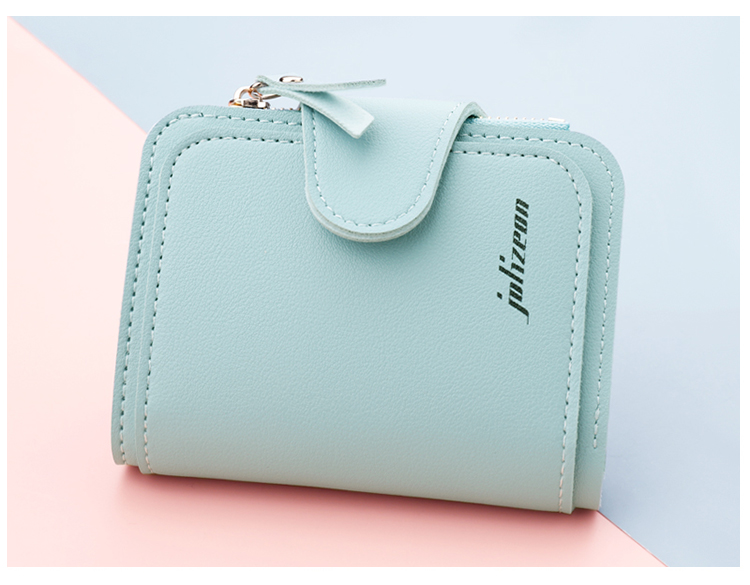 三つ折り 財布 スナップボタン式小銭入れ付き三つ折り財布