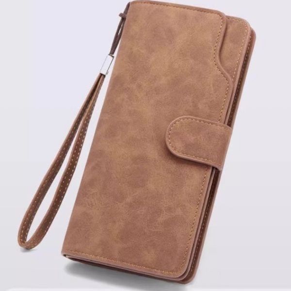 三つ折り 財布 シンプル三つ折りスマホ収納長財布