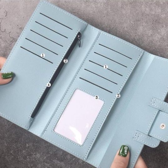 上質レザー三つ折り長財布