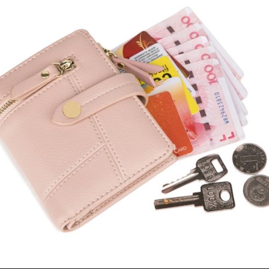  上質レザー多機能小銭入れ付き三つ折りミニ財布