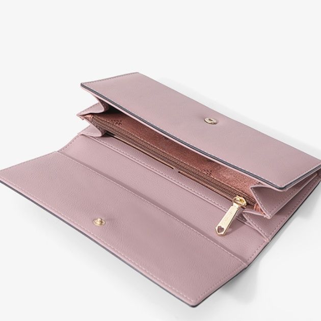 三つ折り 上質レザー仕様スリムデザイン長財布