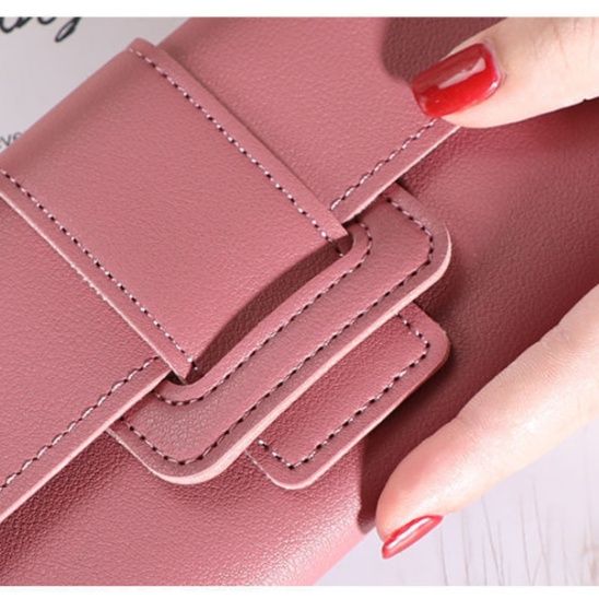 三つ折り エレガント三段フラップ長財布