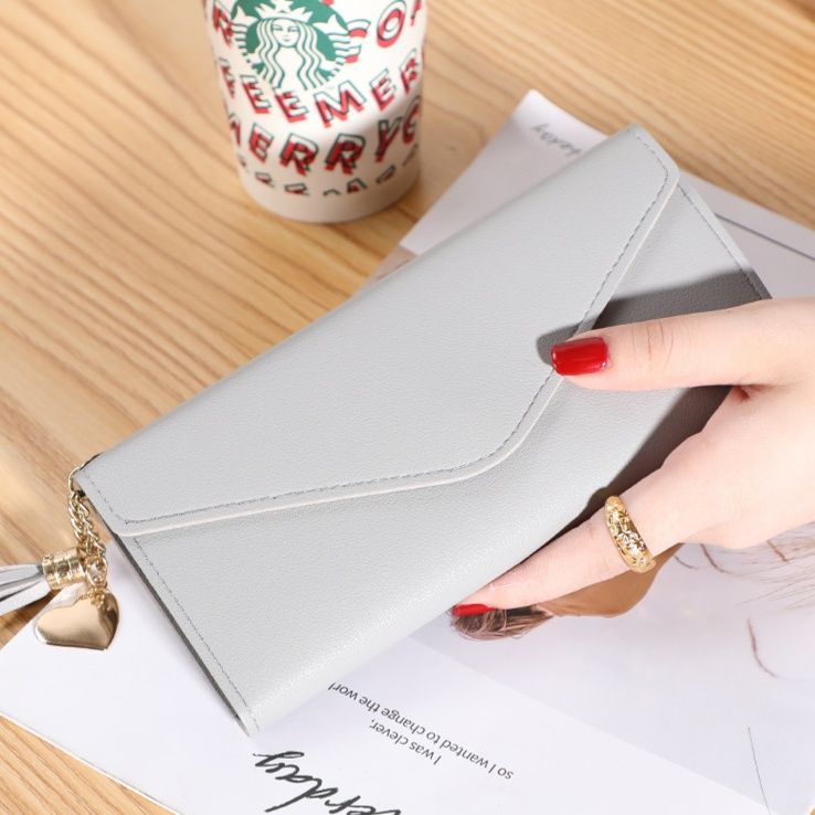 三つ折り エレガント封筒型長財布