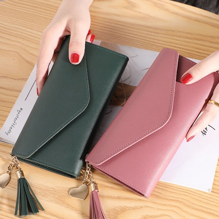 三つ折り エレガント封筒型長財布