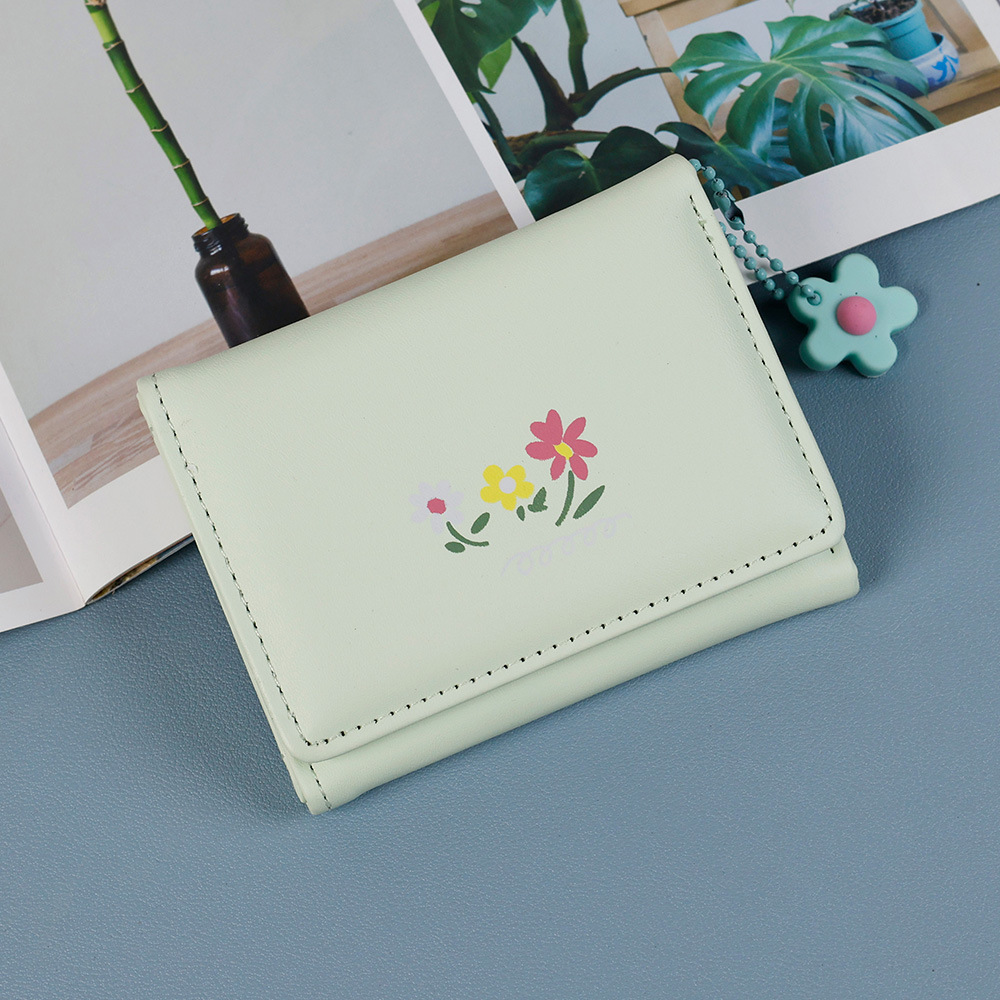 三つ折り 財布 花咲くミニマル三つ折り財布