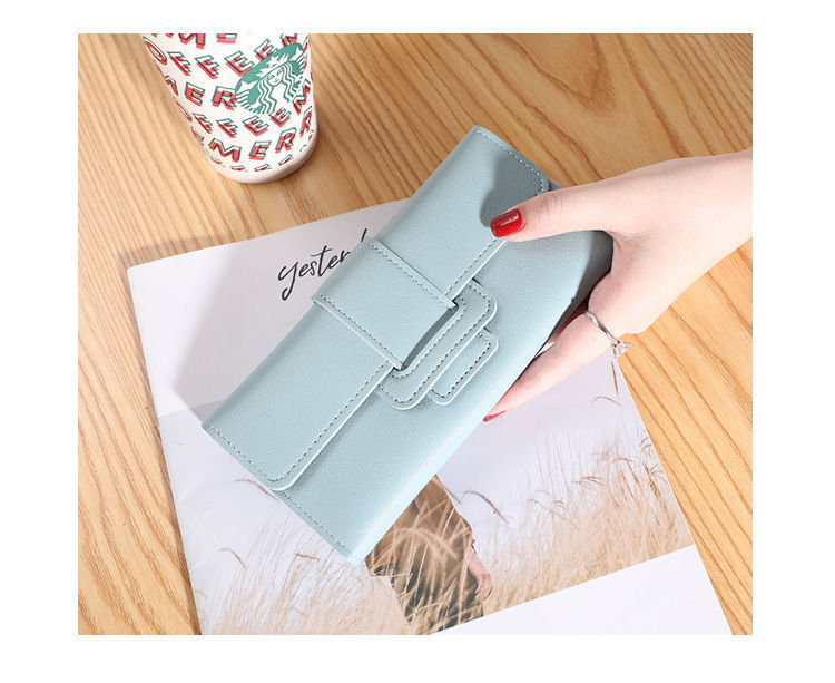 三つ折り エレガント三段フラップ長財布