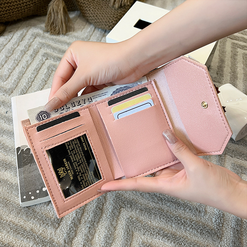 三つ折り 財布 優美リボン三つ折り財布