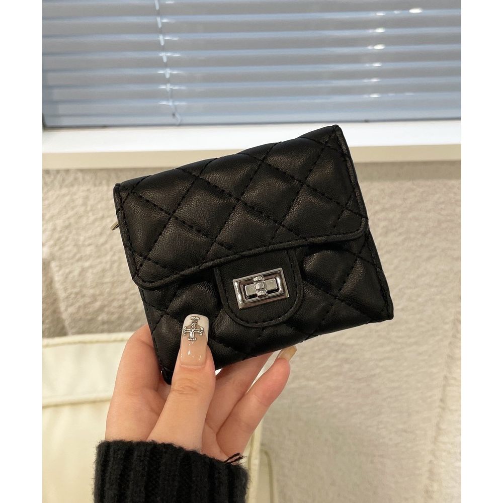 三つ折り財布 コンパクト キルティング