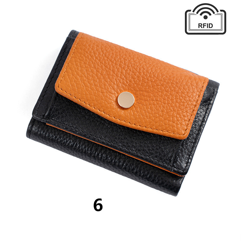 三つ折り 財布 コンパクト三つ折り財布 本革牛革 小さい財布 男女兼用