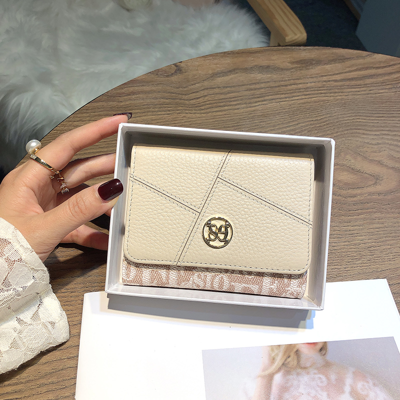 三つ折り 財布 上質紋様 三つ折りミニ財布