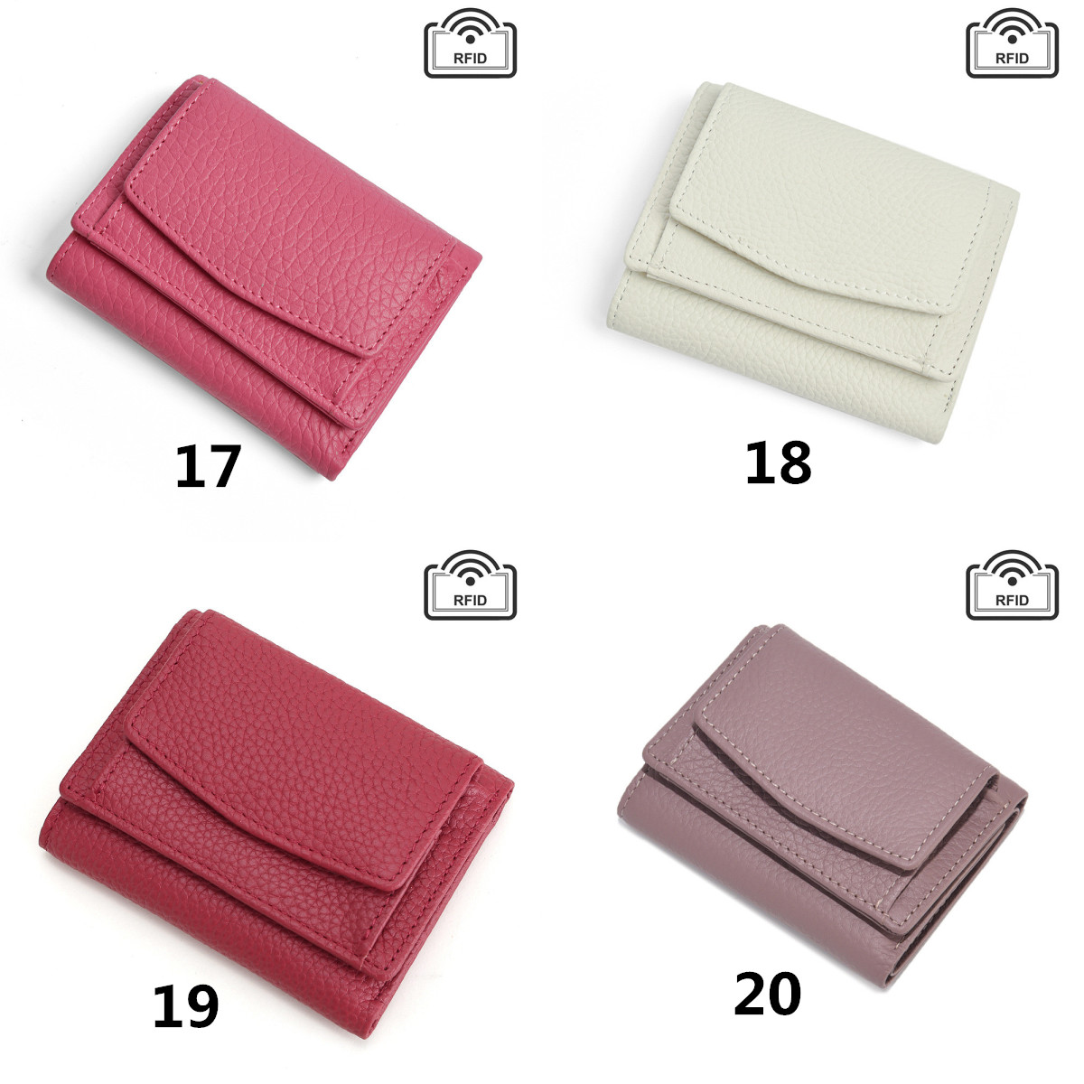 三つ折り 財布 コンパクト三つ折り財布 本革牛革 小さい財布 男女兼用