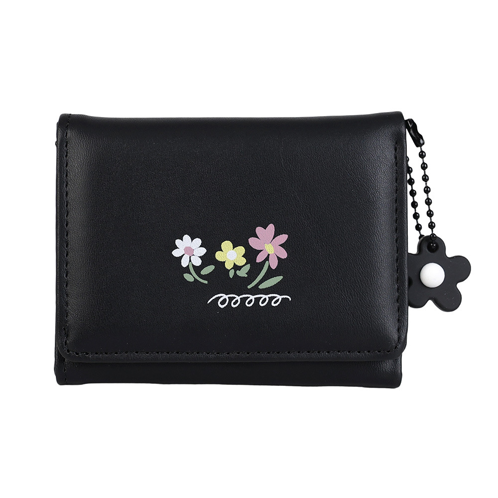 三つ折り 財布 花咲くミニマル三つ折り財布
