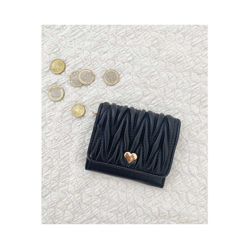 三つ折り 財布 しあわせハート三つ折り財布