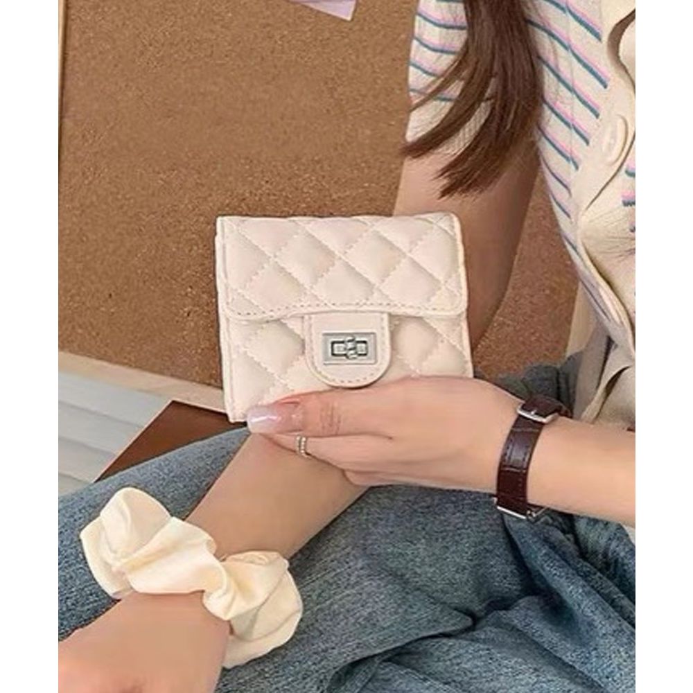 三つ折り財布 コンパクト キルティング