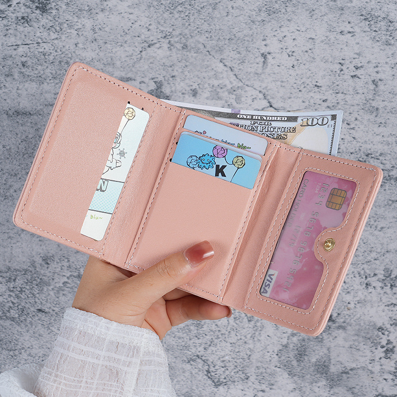 三つ折り 財布 花咲きポケット三つ折り財布
