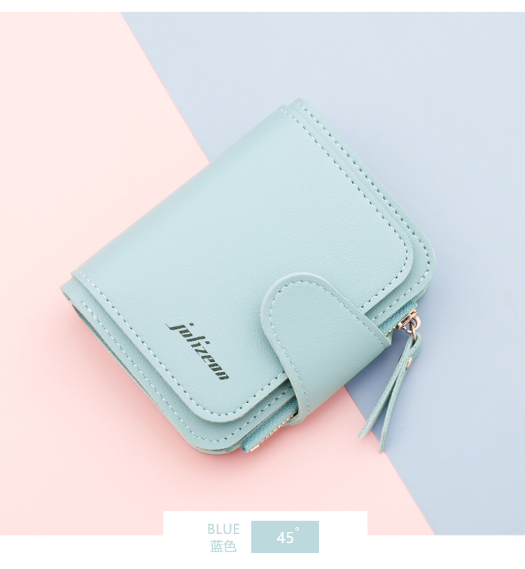 三つ折り 財布 スナップボタン式小銭入れ付き三つ折り財布