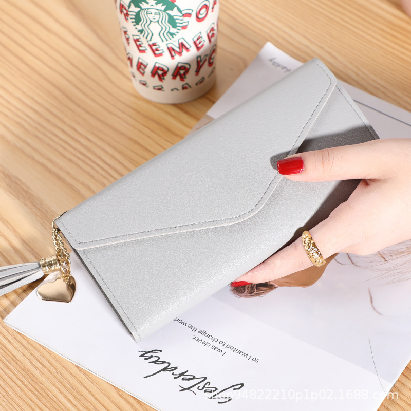 三つ折り エレガント封筒型長財布