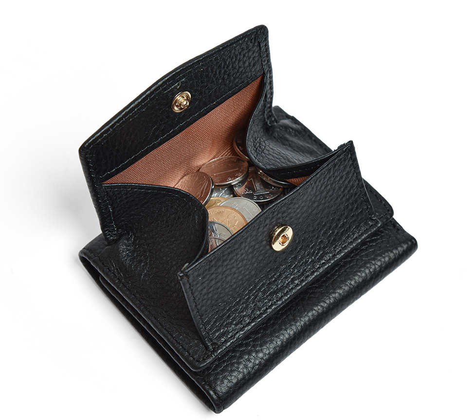 三つ折り 財布 コンパクト三つ折り財布 本革牛革 小さい財布 男女兼用