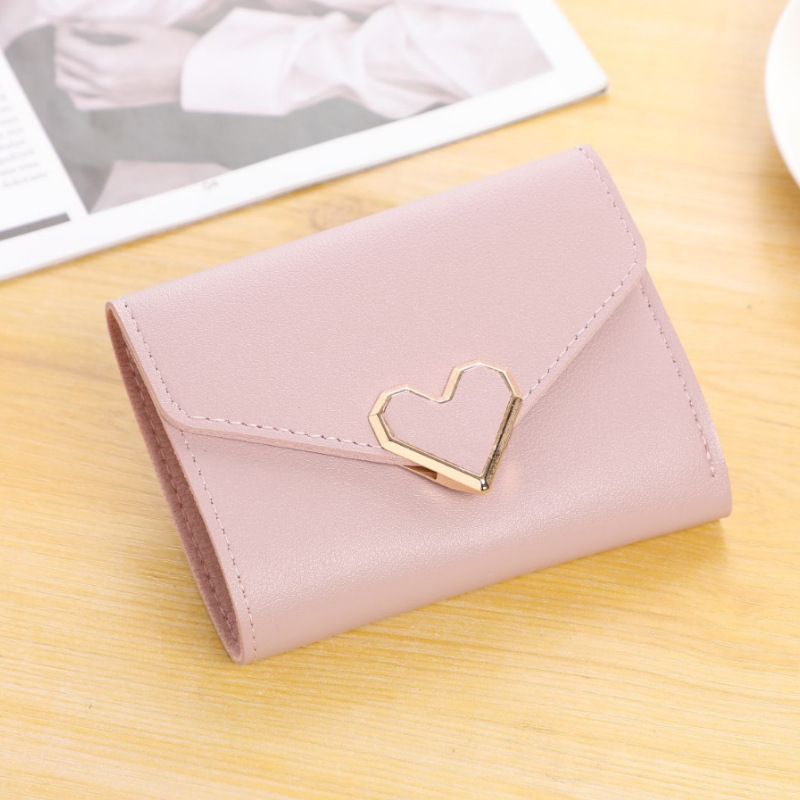  ハート金具付き三つ折り財布